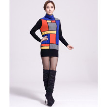 geometric figure women's cashmere sweater